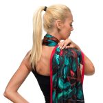 CarolynArt 100% selyem (Pes) kendő, Zafír édenben 50x180cm - Image 2