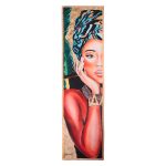 CarolynArt 100% selyem (Pes) kendő, Hölgy aranyban 50x180cm