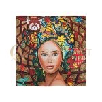 CarolynArt 100% selyem (Twill) kendő, Univerzum csodái III.  90x90cm