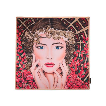 CarolynArt 100% selyem (Pes) kendő, Madonna 90x90 cm