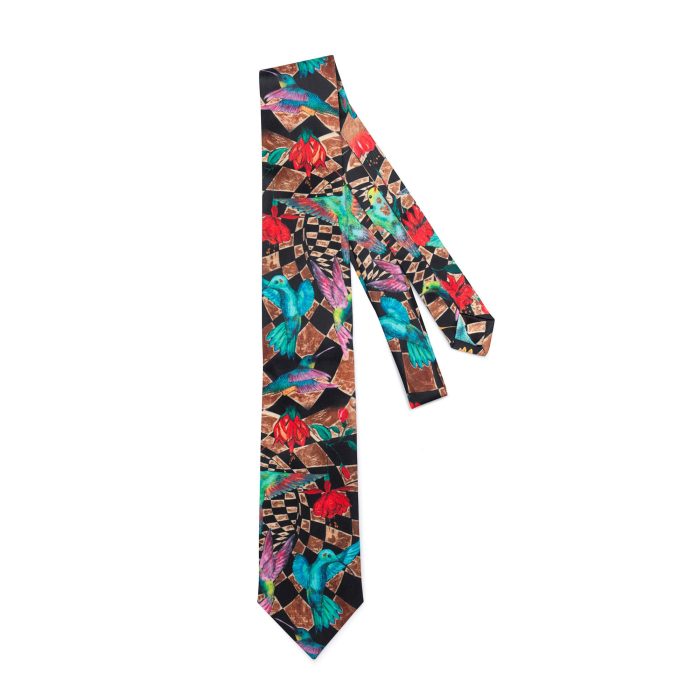 Carolynart Férfi nyakkendő - Kolibrik szabadon (Silk) - Image 1