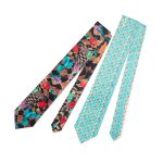 Carolynart Férfi nyakkendő - Kolibrik türkizben (Silk) - Image 2