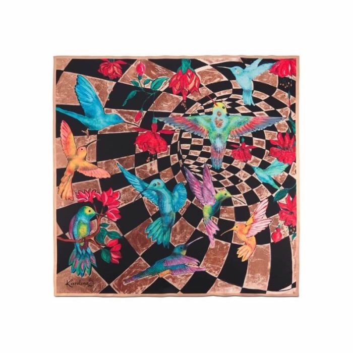 CarolynArt Díszpárna huzat - Kolibrik szabadon. 50x50 cm - Image 1
