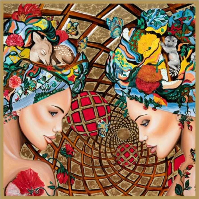 CarolynArt 100% selyemkendő -  90x90cm - 01-103 - Image 1