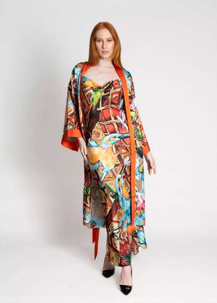 Selyem CarolynArt Kimono Jégmadár kollekció - Image 3