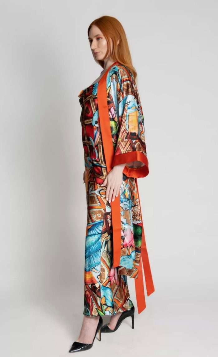 Selyem CarolynArt Kimono Jégmadár kollekció - Image 4