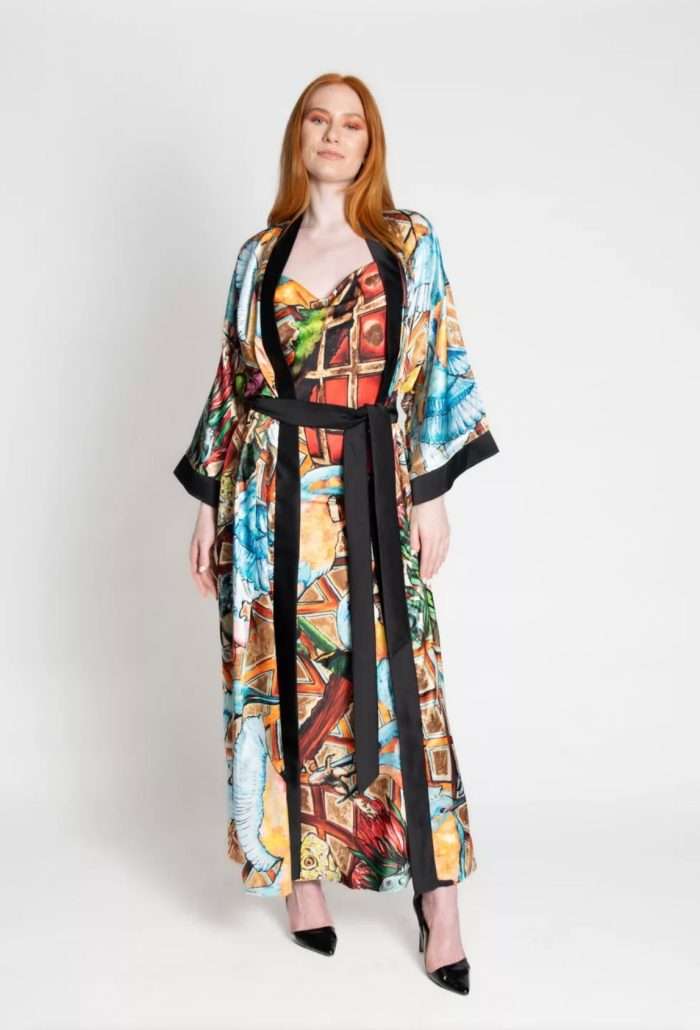 Selyem CarolynArt Kimono Jégmadár kollekció - Image 2