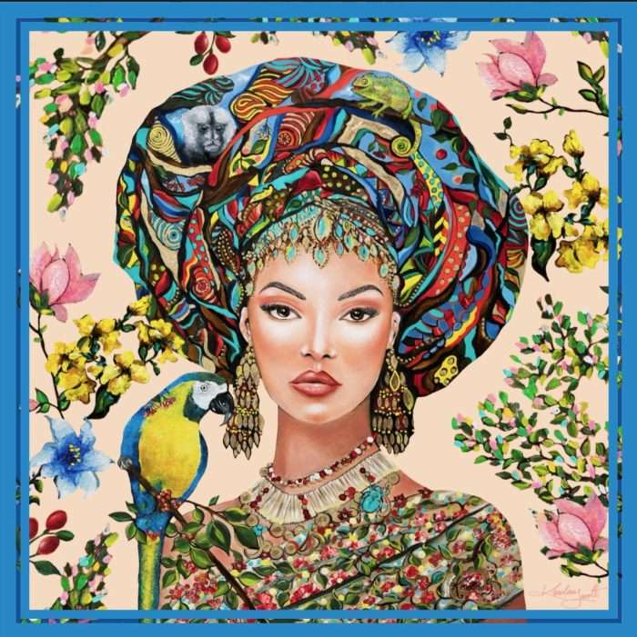 CarolynArt 100% selyemkendő -  90x90cm - 01-119 - Image 1