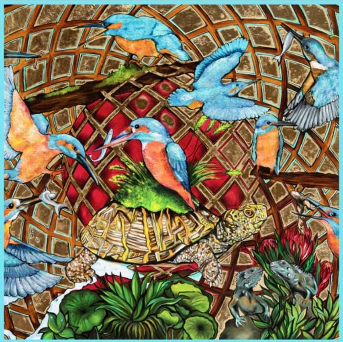 CarolynArt 100% selyemkendő -  90x90cm - 01-107 - Image 1