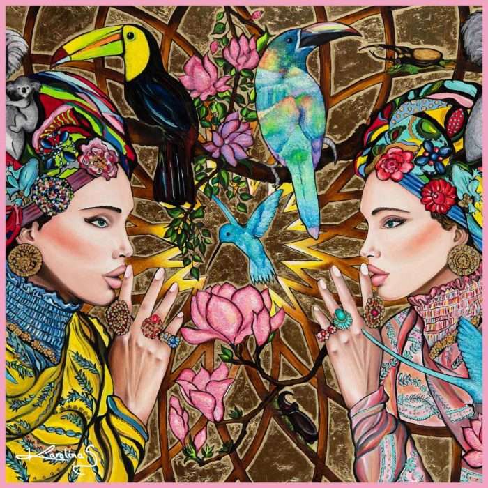 CarolynArt 100% selyemkendő -  90x90cm - 01-103 - Image 1